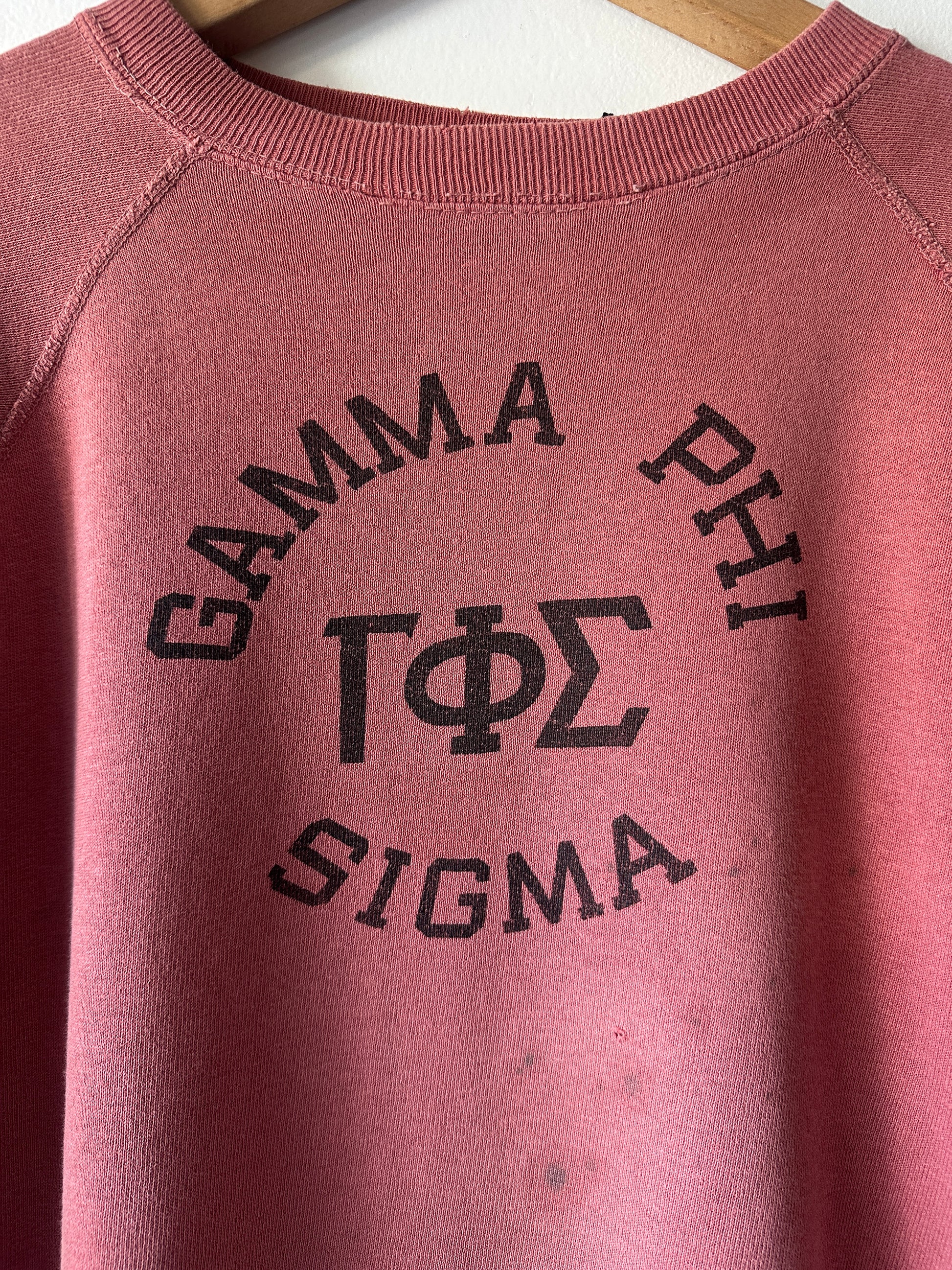 1960's Gamma Phi Sigma Burgundy Crewneck - back