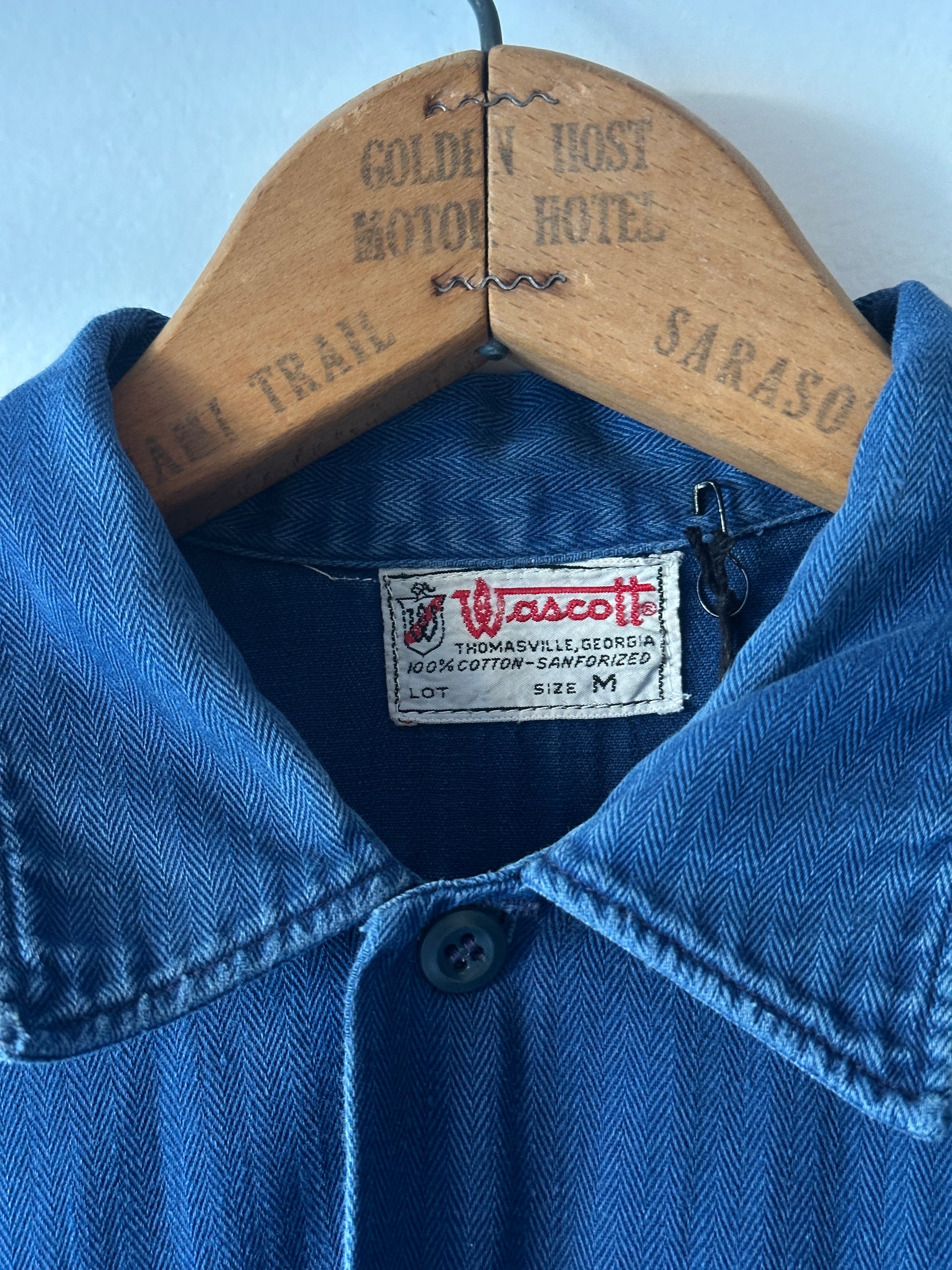 1950's Wascott Sanforized HBT Work Shirt - detail
