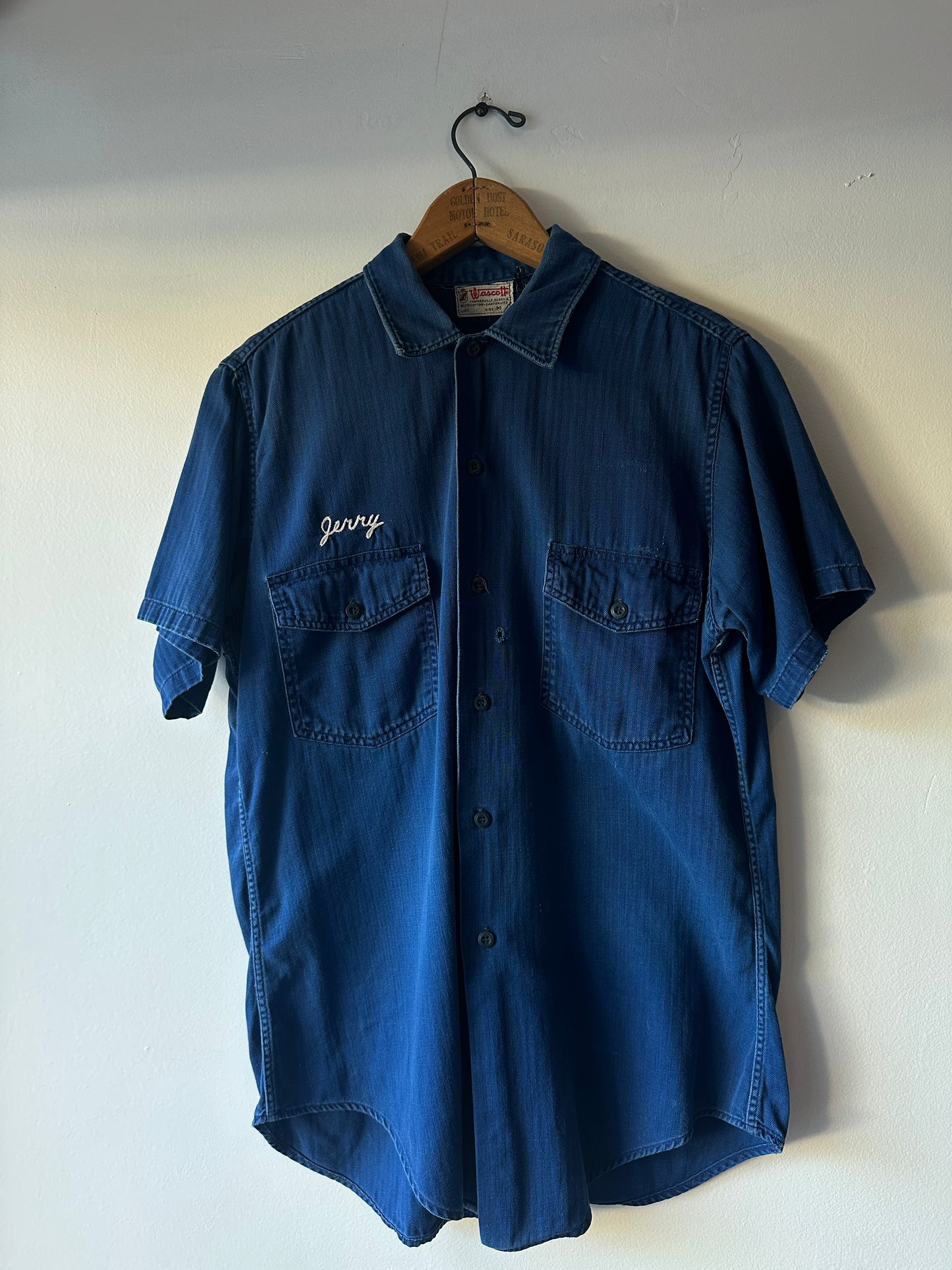 1950's Wascott Sanforized HBT Work Shirt - front