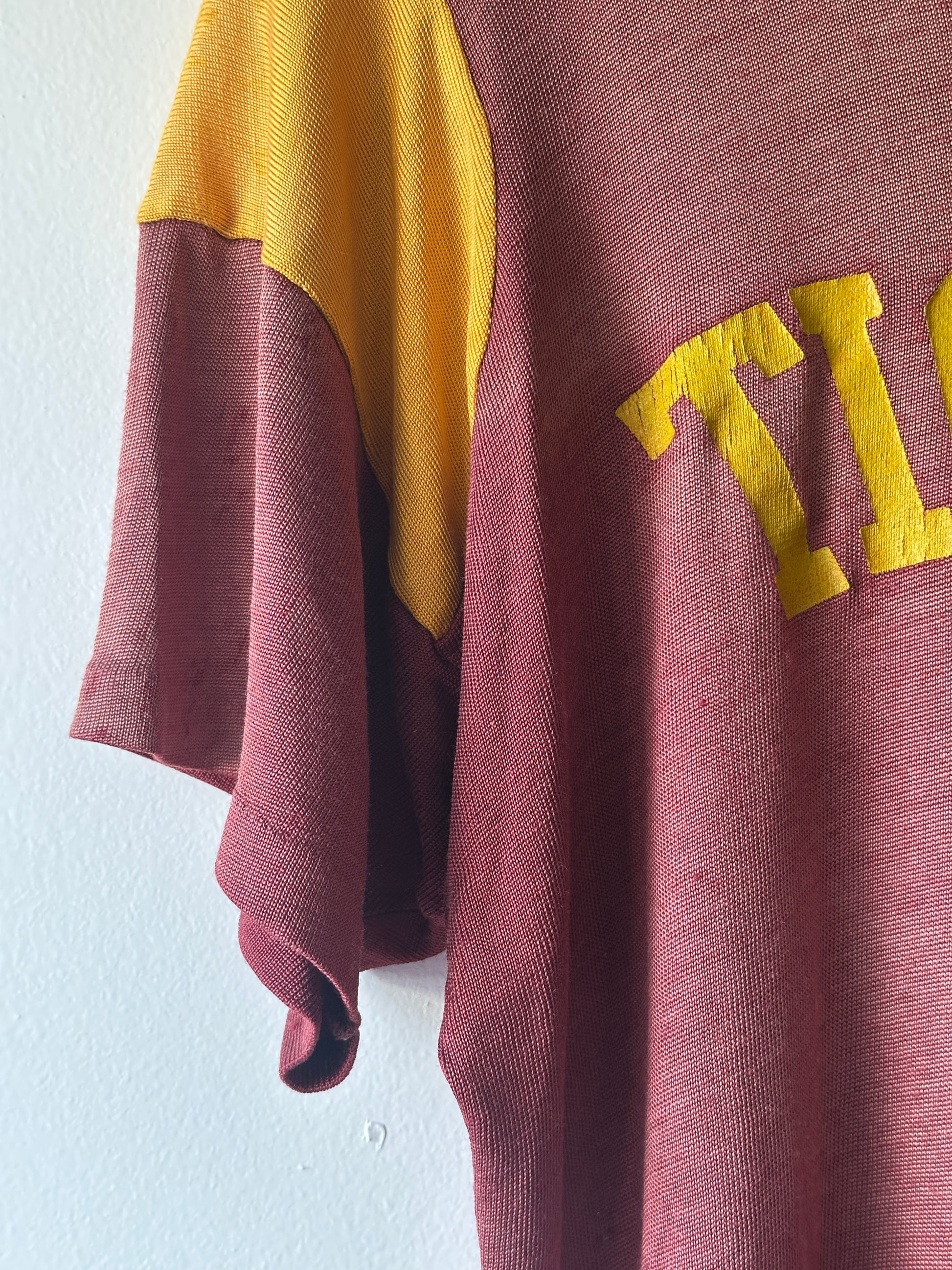 1950's Tiger Football Vintage Jersey - detail